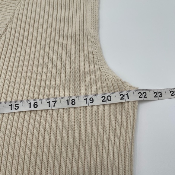 Eloquii Sz 18/20 Sleeveless Sweater Ribbed Midi Dress Cream Neutral Stretchy - Picture 12 of 14